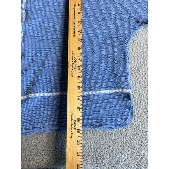 Sno Skins Top Medium Oversized Contrast Stitch Knit Breathable Blue Boxy Beach - Picture 11 of 13